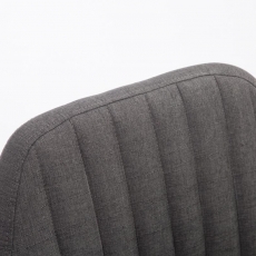 Jedálenská stolička s podrúčkami Fiona textil, biele nohy - 12