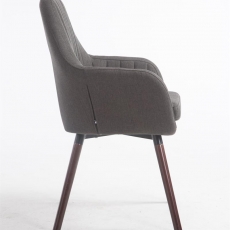 Jedálenská stolička s podrúčkami Fiona textil, nohy orech - 8