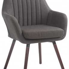 Jedálenská stolička s podrúčkami Fiona textil, nohy orech - 3