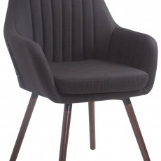 Jedálenská stolička s podrúčkami Fiona textil, nohy orech - 5