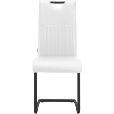 Jedálenská stolička Sakai (SET 2 ks), syntetická koža, biela - 2