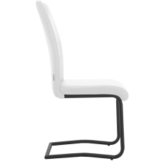 Jedálenská stolička Sakai (SET 2 ks), syntetická koža, biela - 3