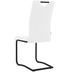 Jedálenská stolička Sakai (SET 2 ks), syntetická koža, biela - 6