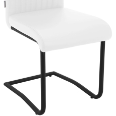 Jedálenská stolička Sakai (SET 2 ks), syntetická koža, biela - 7