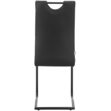 Jedálenská stolička Sakai (SET 2 ks), syntetická koža, čierna - 5