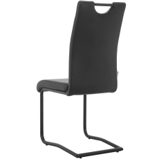 Jedálenská stolička Sakai (SET 2 ks), syntetická koža, čierna - 6