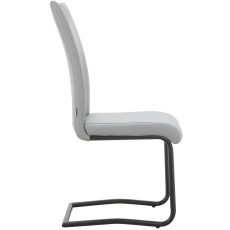 Jedálenská stolička Sakai (SET 2 ks), syntetická koža, sivá - 3