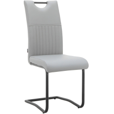 Jedálenská stolička Sakai (SET 2 ks), syntetická koža, sivá - 4