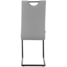 Jedálenská stolička Sakai (SET 2 ks), syntetická koža, sivá - 5