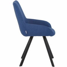 Jedálenská stolička Salem (SADA 2 ks), tkanina, modrá - 3