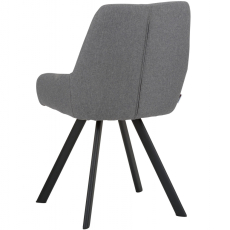Jedálenská stolička Salem (SADA 2 ks), tkanina, šedá - 5