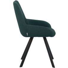 Jedálenská stolička Salem (SADA 2 ks), tkanina, tmavo zelená - 3
