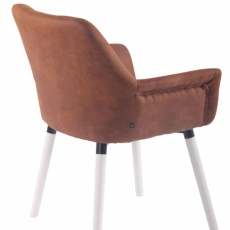 Jedálenská stolička Saugon, hnedá / biela - 4