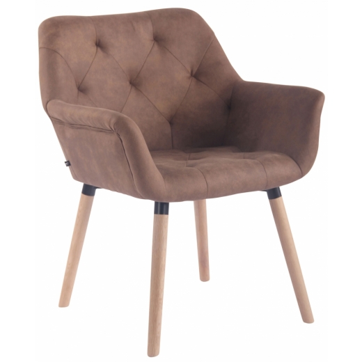 Jedálenská stolička Saugon, hnedá / drevo - 1