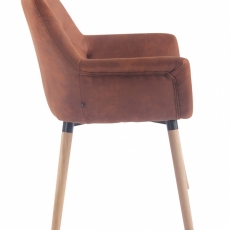Jedálenská stolička Saugon, hnedá / drevo - 3