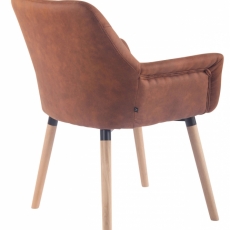 Jedálenská stolička Saugon, hnedá / drevo - 4
