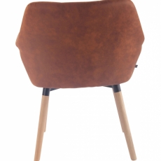 Jedálenská stolička Saugon, hnedá / drevo - 5
