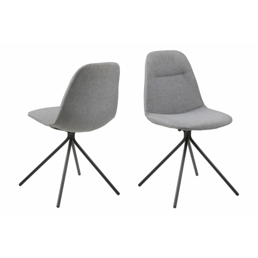 Jedálenská stolička Scarlet (súprava 2 ks), sivá - 1