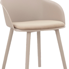 Jedálenská stolička Seiko (SET 2ks) plast, béžová - 4