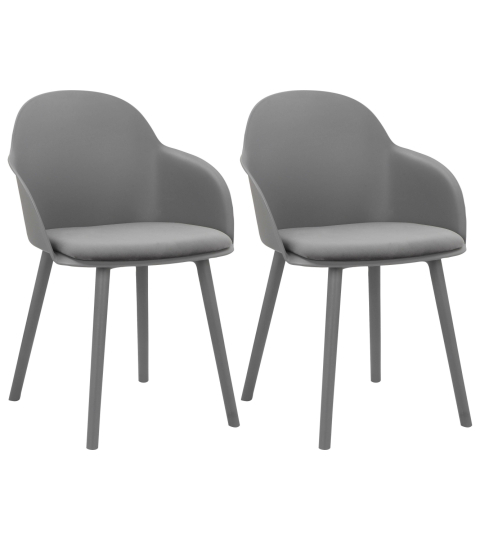 Jedálenská stolička Seiko (SET 2ks) plast, šedá