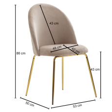 Jedálenská stolička Selen (SET 2 ks), béžová - 3