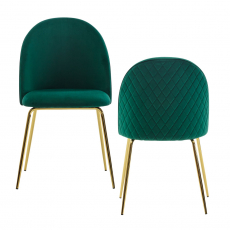 Jedálenská stolička Selen (SET 2 ks), zelená - 2