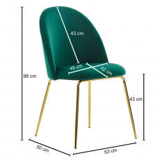 Jedálenská stolička Selen (SET 2 ks), zelená - 3