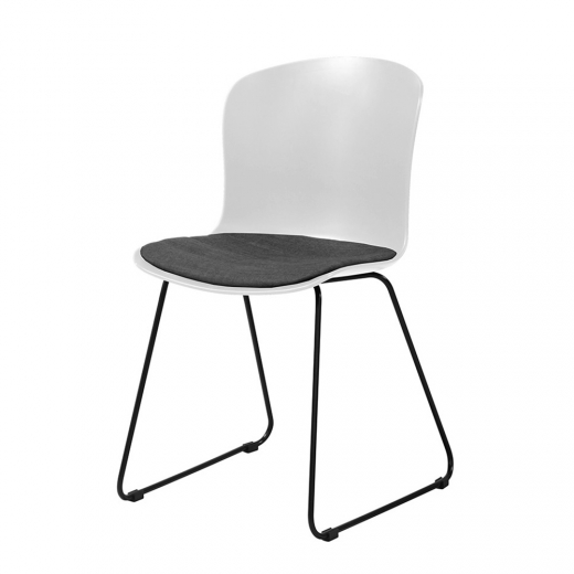 Jedálenská stolička Serena (SET 2 ks), biela/sivá - 1
