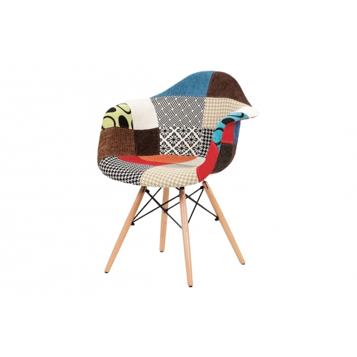 Jedálenská stolička Shae patchwork (súprava 2 ks), farebná - 1