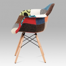 Jedálenská stolička Shae patchwork (súprava 2 ks), farebná - 3