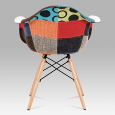 Jedálenská stolička Shae patchwork (súprava 2 ks), farebná - 5
