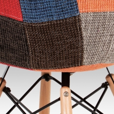 Jedálenská stolička Shae patchwork (súprava 2 ks), farebná - 11