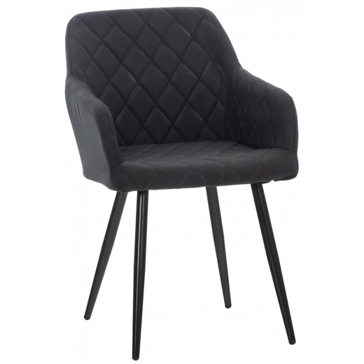 Jedálenská stolička Shila, textil, čierna - 1