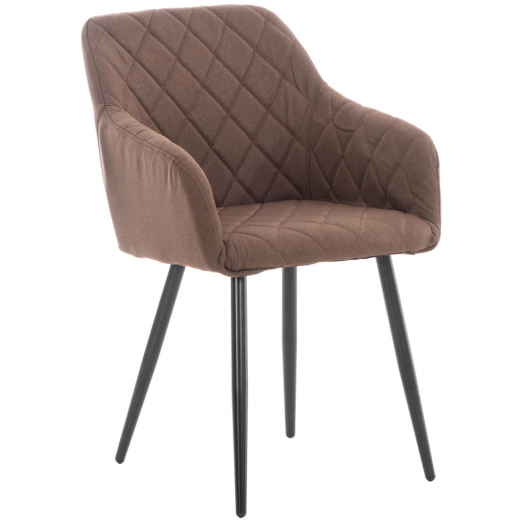 Jedálenská stolička Shila, textil, hnedá - 1