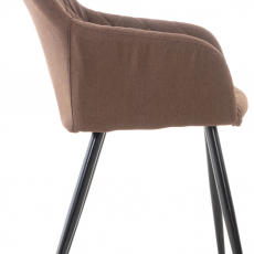 Jedálenská stolička Shila, textil, hnedá - 2