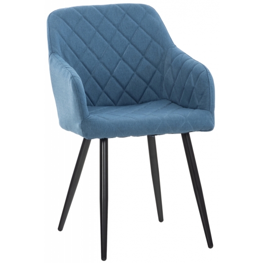 Jedálenská stolička Shila, textil, modrá - 1