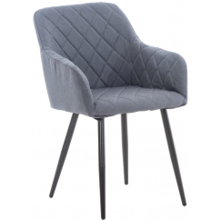 Jedálenská stolička Shila, textil, tmavo šedá
