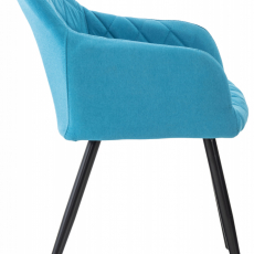 Jedálenská stolička Shila, textil, tyrkysová - 3
