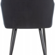 Jedálenská stolička Shila, zamat, čierna - 4