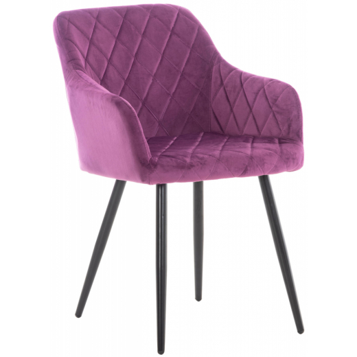 Jedálenská stolička Shila, zamat, fialová - 1