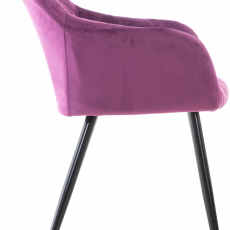 Jedálenská stolička Shila, zamat, fialová - 2