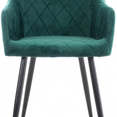 Jedálenská stolička Shila, zamat, zelená - 3