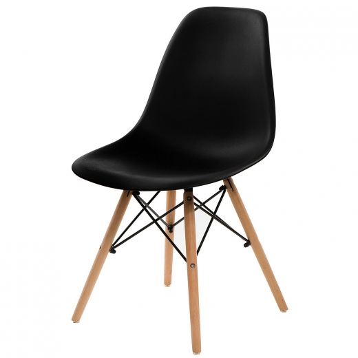 Jedálenská stolička Simply, čierna - 1