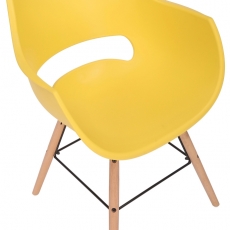 Jedálenská stolička Skien, žltá - 5