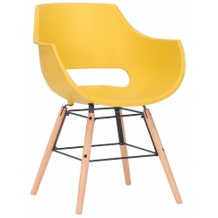Jedálenská stolička Skien, žltá
