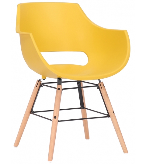 Jedálenská stolička Skien, žltá