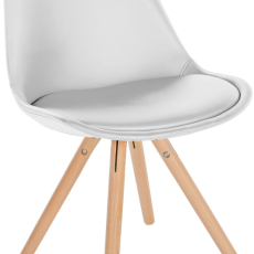 Jedálenská stolička Sofia I, syntetická koža, biela - 1