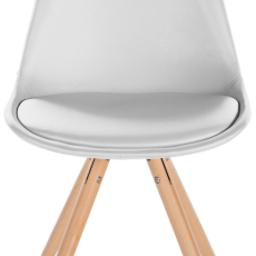 Jedálenská stolička Sofia I, syntetická koža, biela - 3