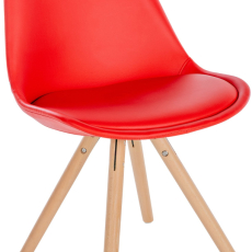 Jedálenská stolička Sofia I, syntetická koža, červená - 1