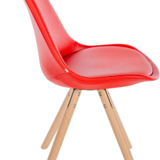 Jedálenská stolička Sofia I, syntetická koža, červená - 3